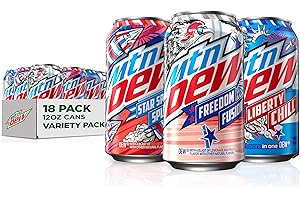 Mountain Dew VooDew, Red, White & Blue Summer Variety Pack, 12 Fl...