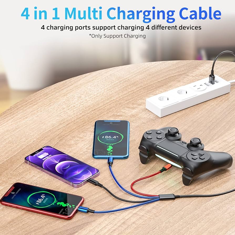 Amazon.co.jp: usb 充電ケーブル 4in1 (デュアルUSB C 2本入) 携帯電話