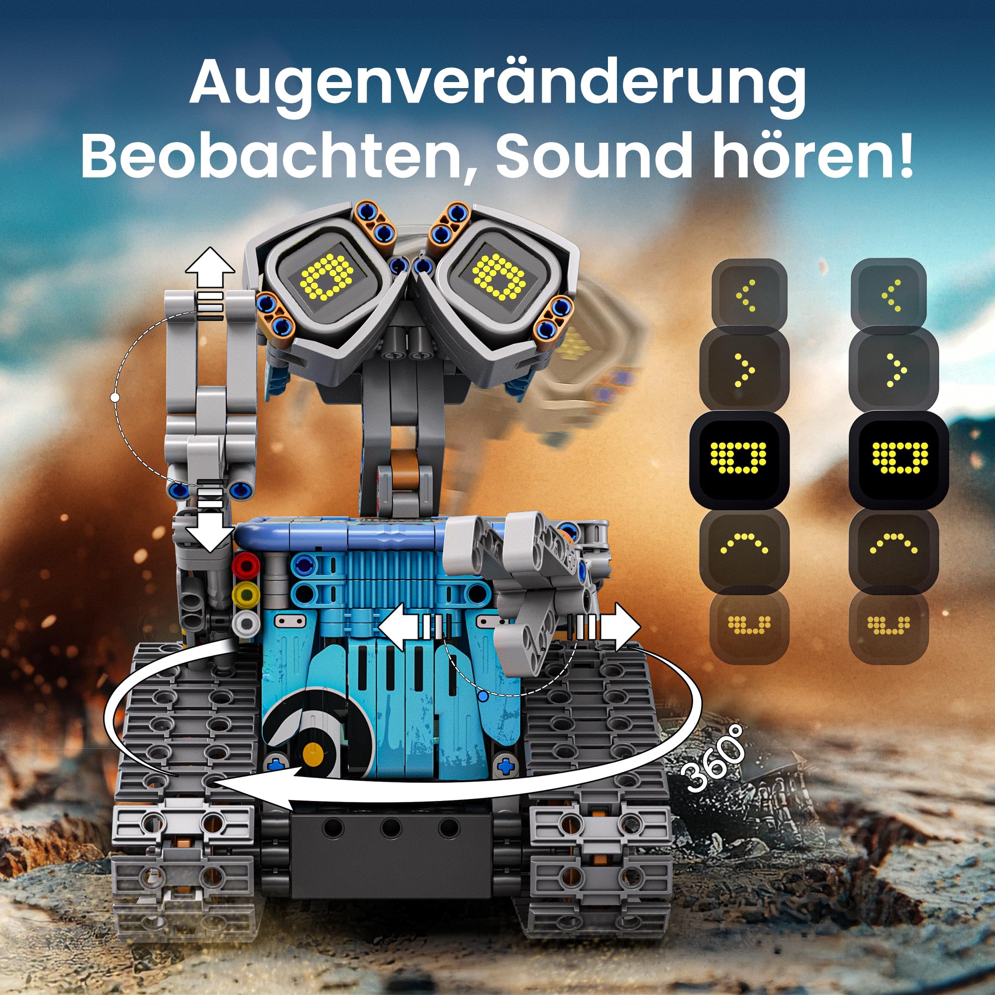 Sillbird 5-in-1 STEM Roboter Baukasten für Kinder, App-Fernsteuerung & Programmierbares Engineering Bauspielzeug, Kreatives Geschenk für Jungen und Mädchen ab 8+ Jahren