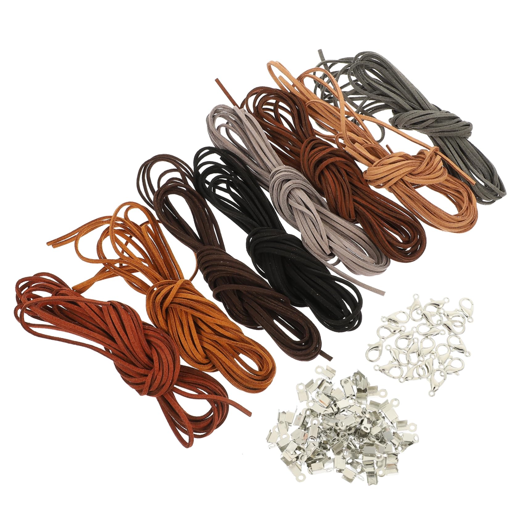 Kit para hacer pulseras con cordón de gamuza resistente y cierres metálicos para bisutería