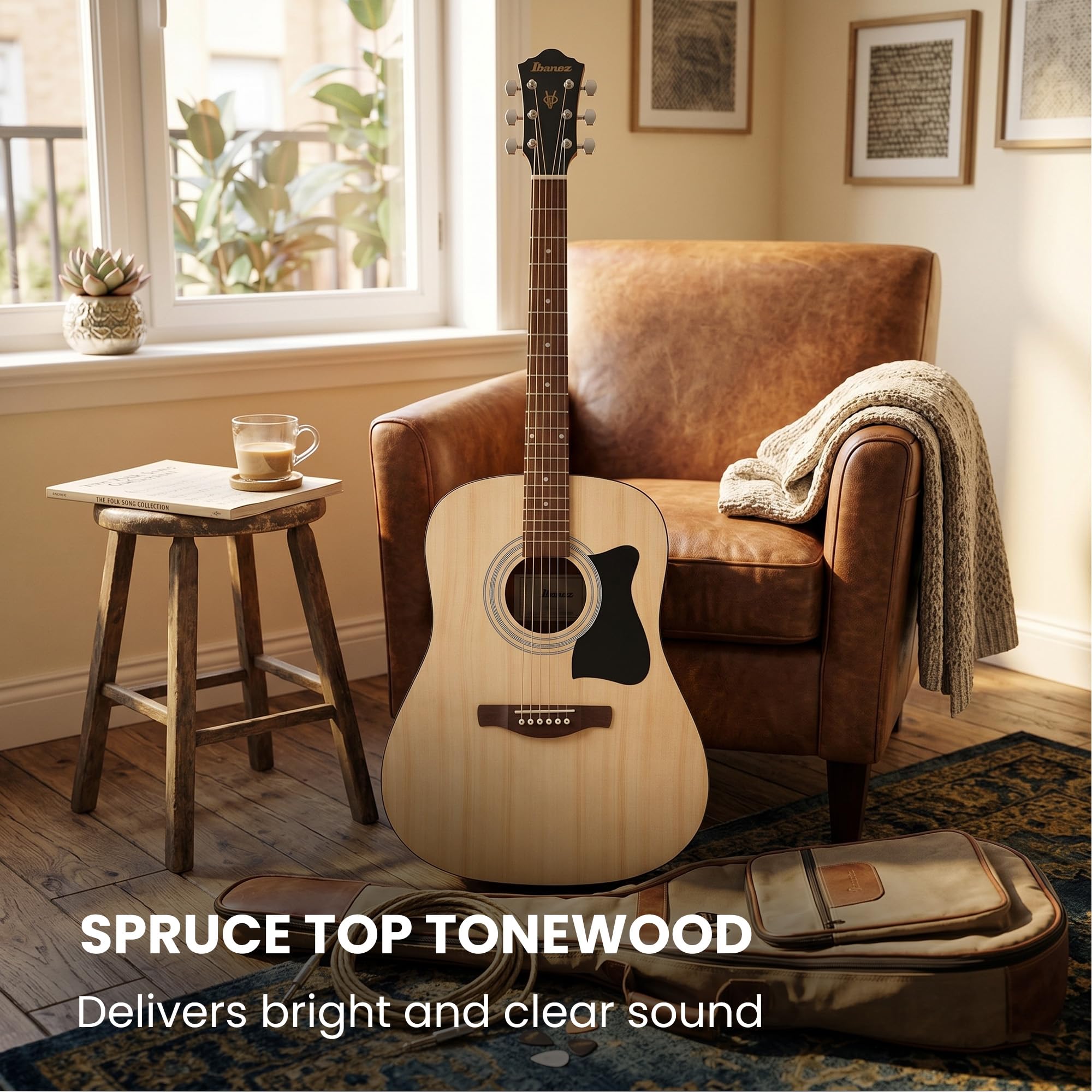 Amazon.com: Ibanez IJV50 JamPack Dreadnought Acoustic Guitar Pack