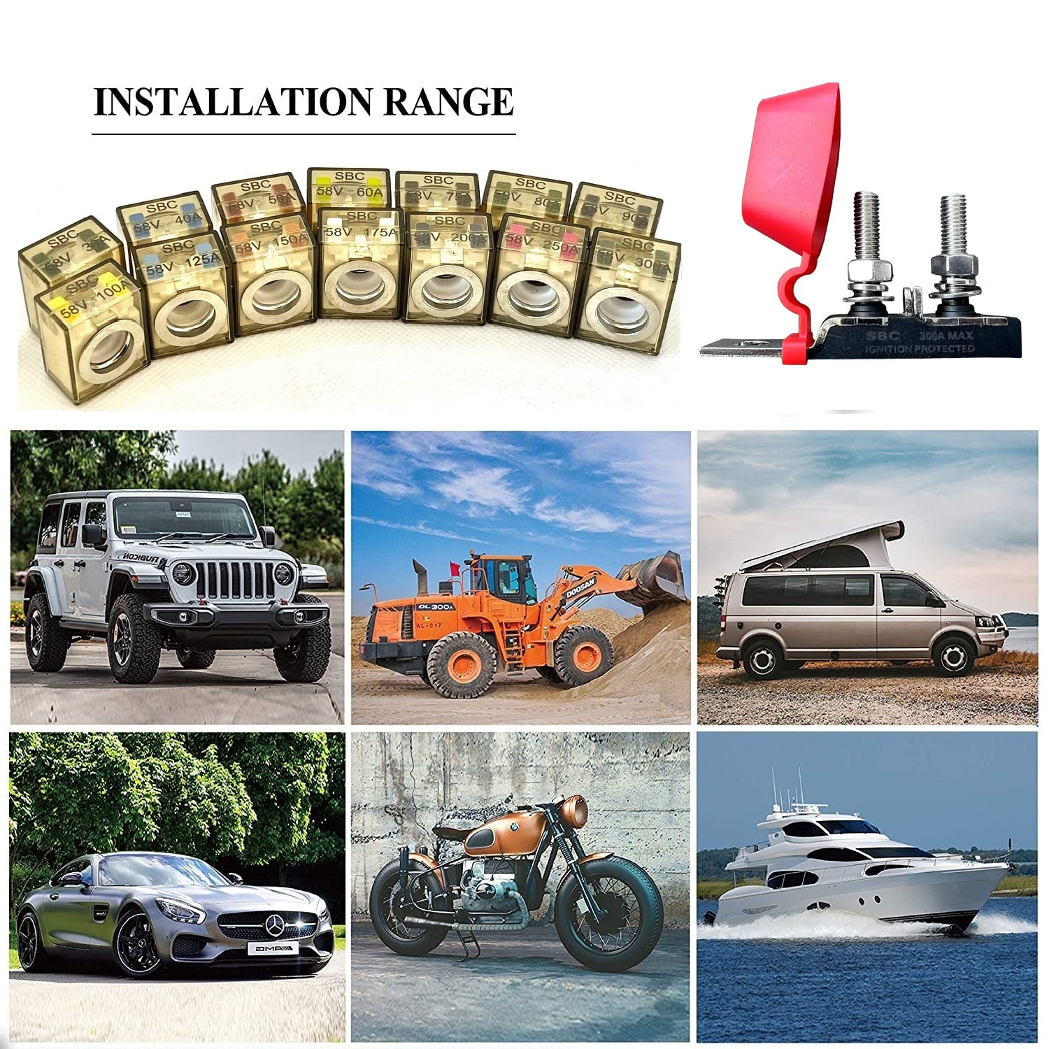 South Bend Components 300A Marine Rated Battery Fuse (MRBF - View #6