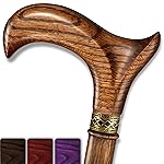 Asterom Walking Cane - Ergonomic Wooden, Cane for Women & Men - Walking Sticks for Seniors, Unique, Wood (Caramel, 33 Inches)