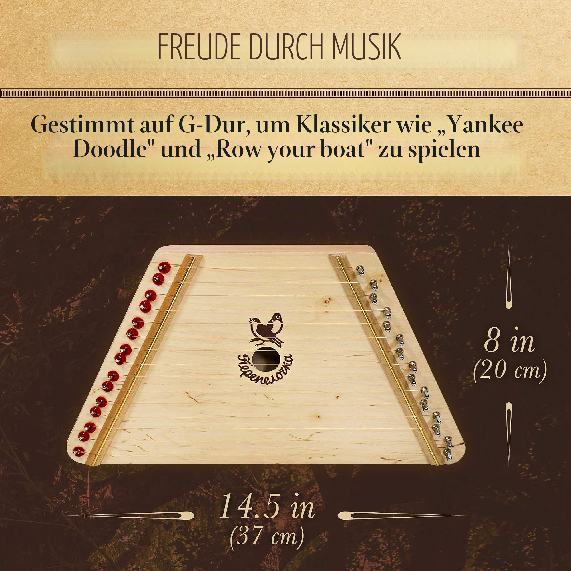 Music Maker Lap Harfe mit Musik und Fall