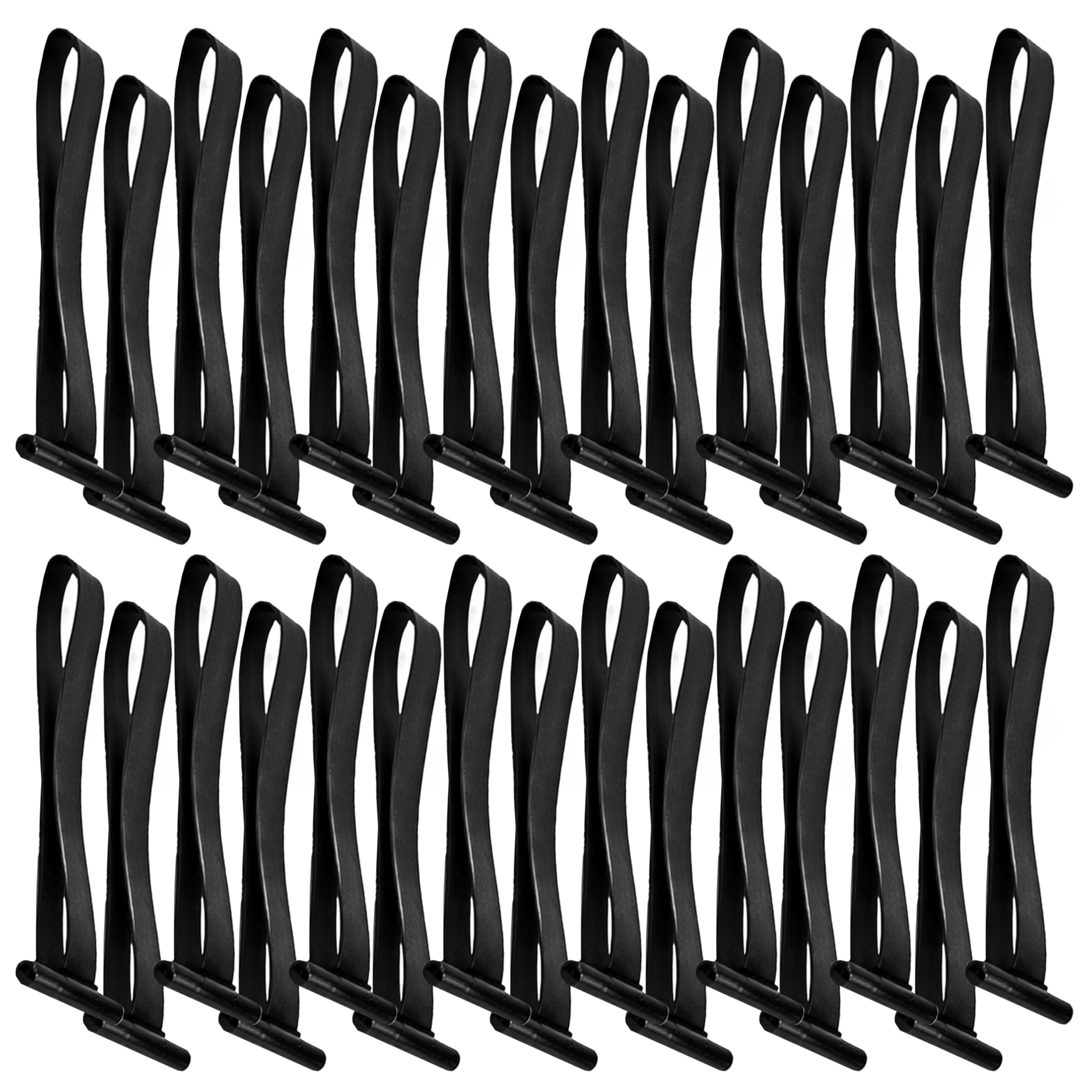 Reusable Zip Ties 7", 30-Pack - USA-Made Heavy-Duty Industrial Stretchable Fasteners - All-Weather Material, UV &amp; Ozone Resistance - Wire Straps to Store Equipment &amp; Declutter Garage by IDL Packaging