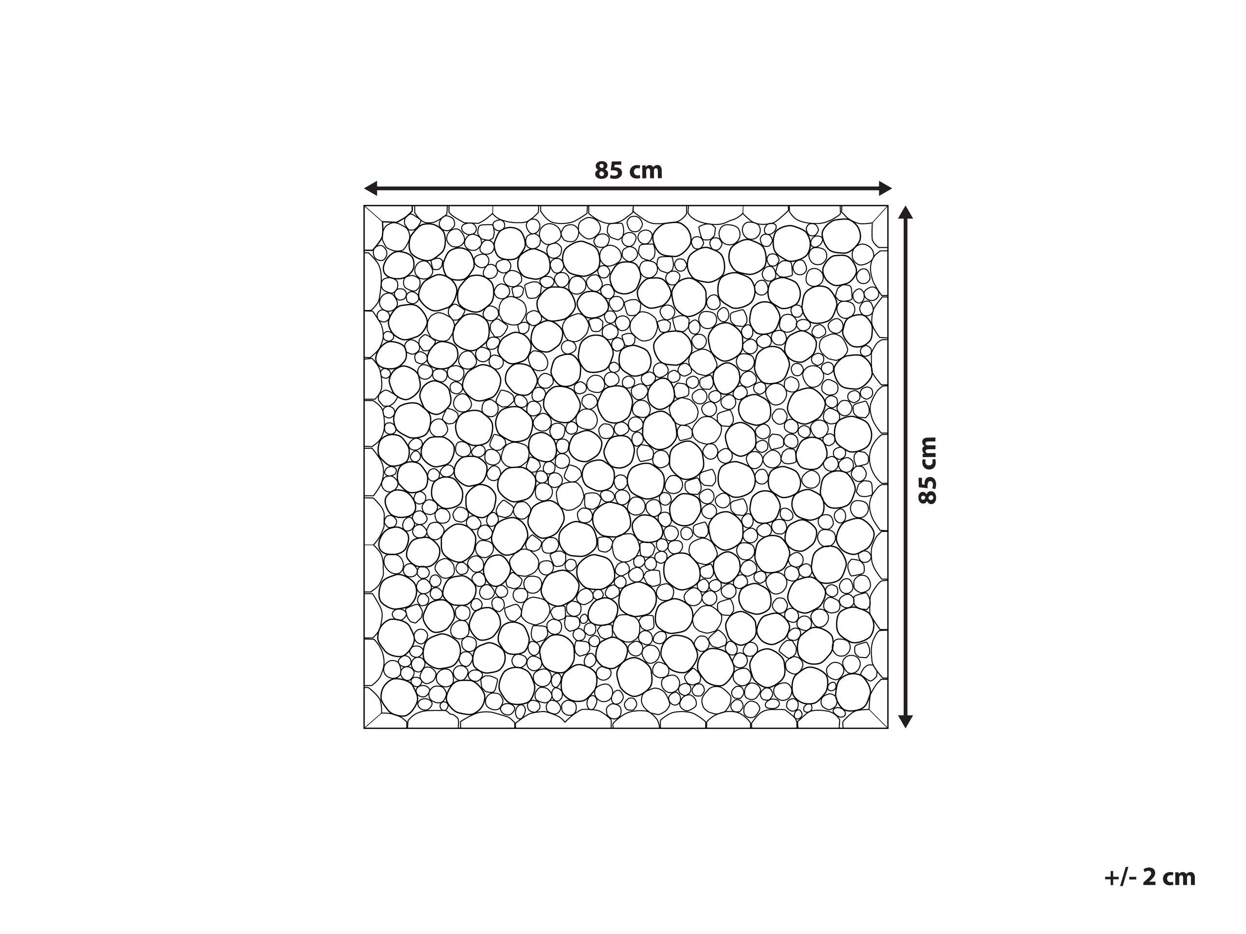 Stilvolle Wanddekoration Natur-Motiv Teakholz hellbraun 85 x 85 cm Twig