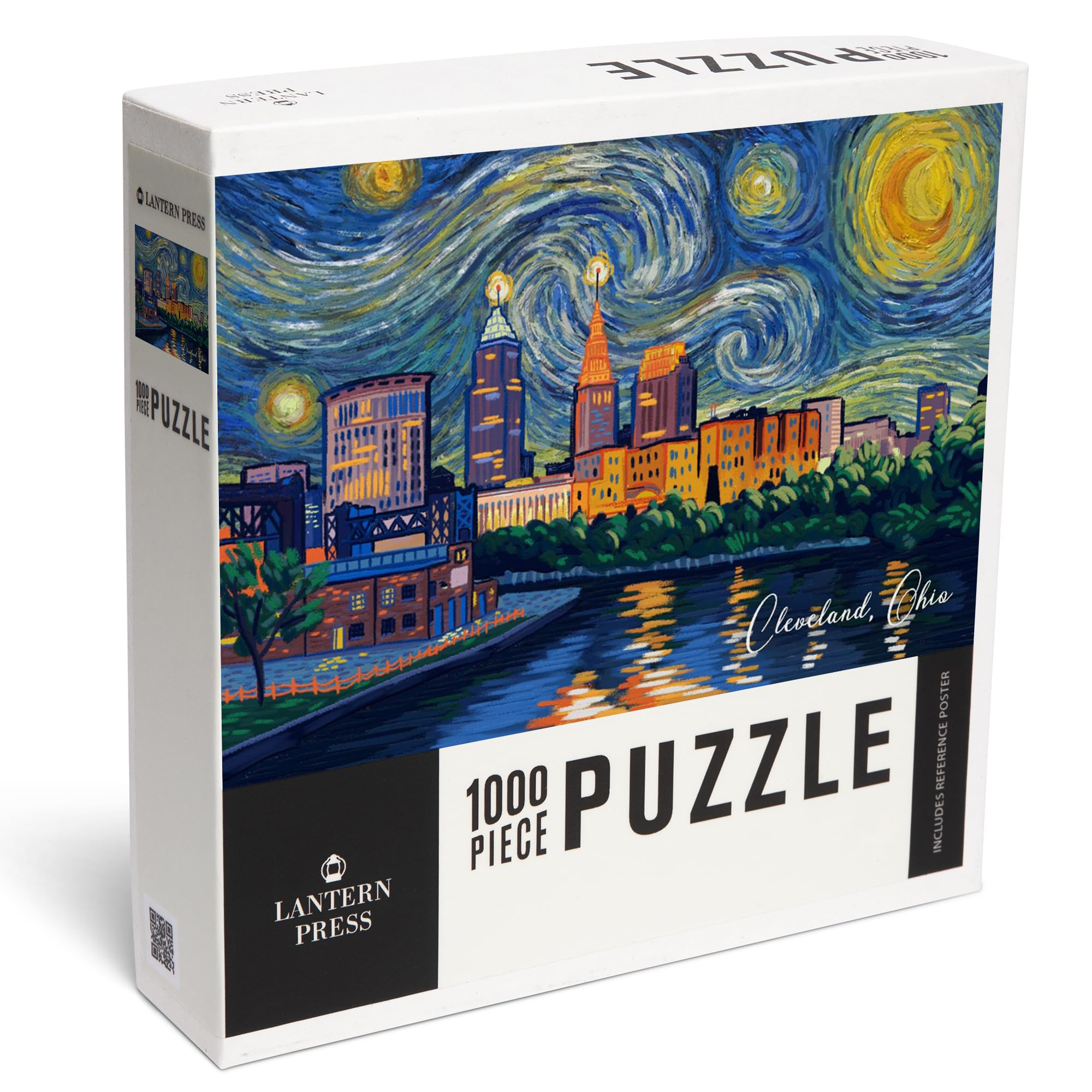 Amazon.com: Cleveland, Ohio, Starry Night, City Skyline (1000