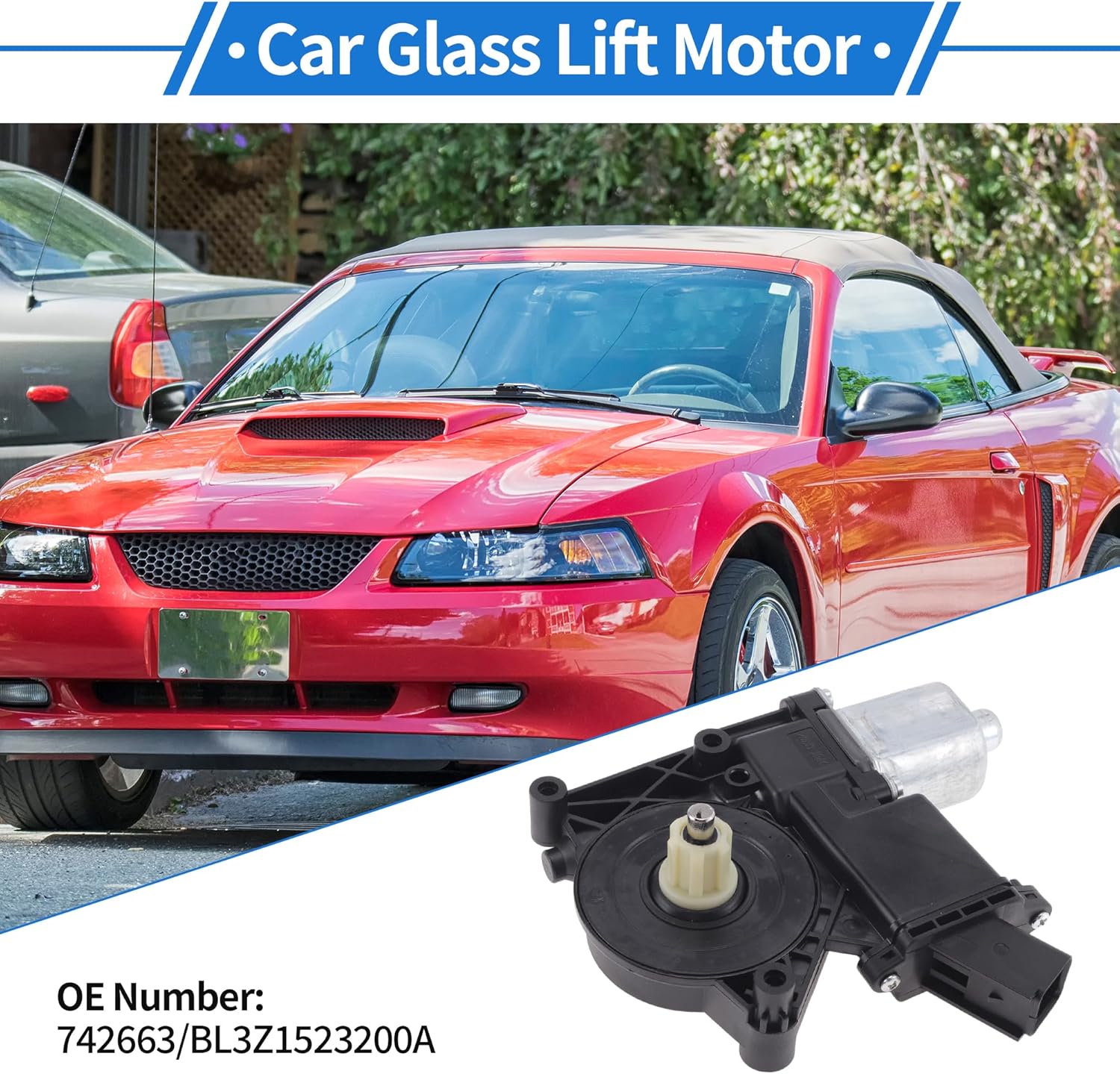 Front Right Passenger Side Power Window Regulator Lift Motor for Ford F-150 2011-2014 Crew Cab Pickup No.742663 7 Pins Car Window Glass Lift Motor