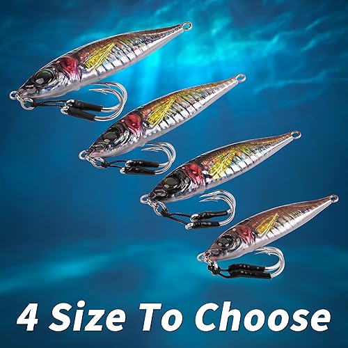 Miniatura 7 de Plantillas de paso lento, plantillas de mariposa, señuelos de pesca de agua salada, plantillas de colores 3D, señuelos de jigging de velocidad de