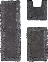 Vista 97 de Better Trends Alfombras en forma de corazón de 30 pulgadas, 100% algodón, suave, antideslizante, lavables, absorbentes de agua, para la entrada