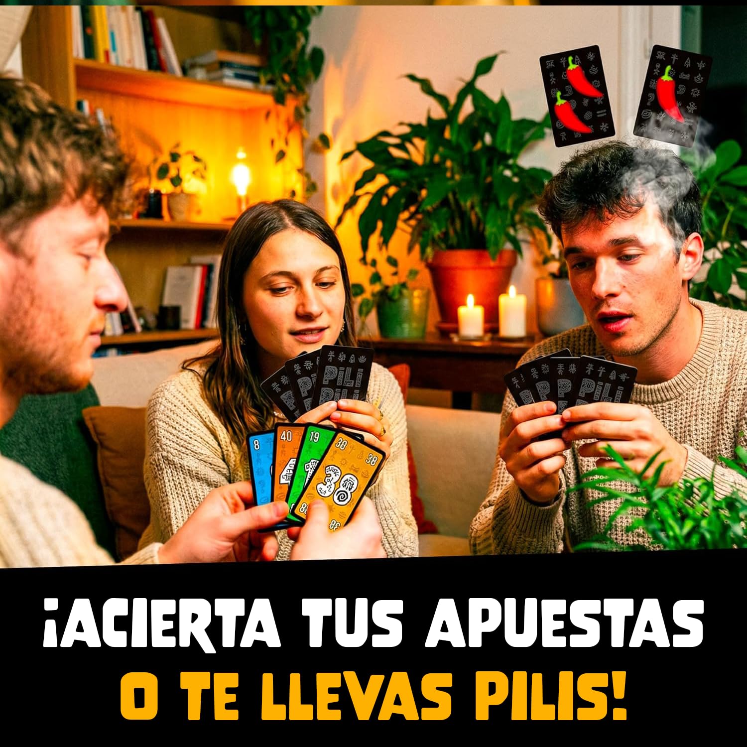 PILI PILI - Juego de Mesa Rápido y Estratégico | para Familia y Amigos - 2 a 8 Jugadores - Ganador del Gran Premio del Juguete 2025 - Regalo Original