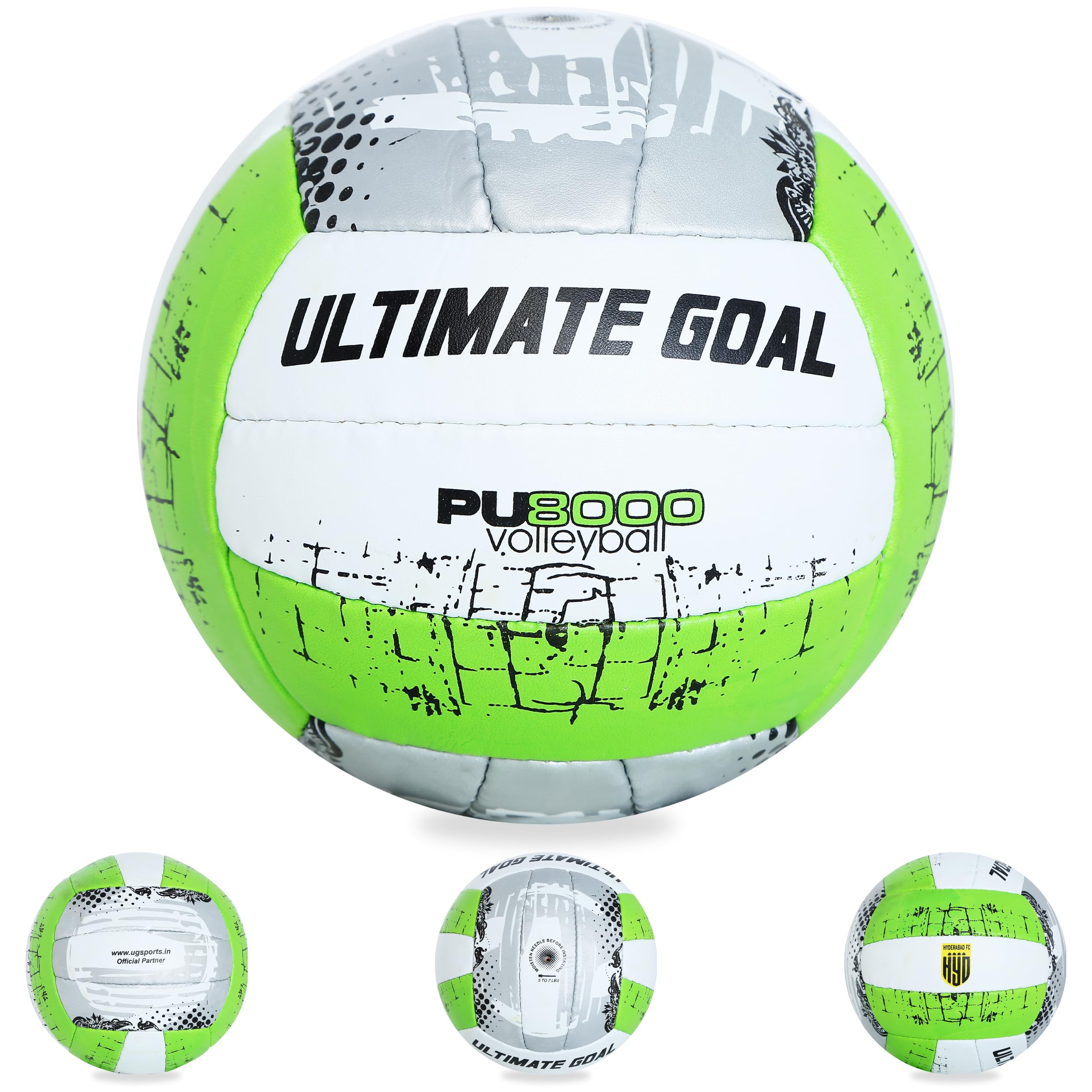 UG Sports Machine Stitched Training Volleyball with Needle | Rubber Volleyball | Beach Outdoor Volley Ball for Men and Women (Green,Size 5) (B0CB5RJZ38) Amazon Price History, Amazon Price Tracker
