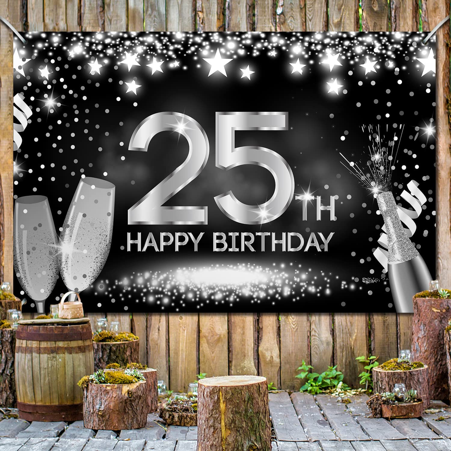 Pre-strung Birthday Banner Happy 30th Birthday Banner - Pre-Strung Black  Glitter Party Decor For 30 Years Old Celebration 30 Years Old Party, image size:1500x1500
