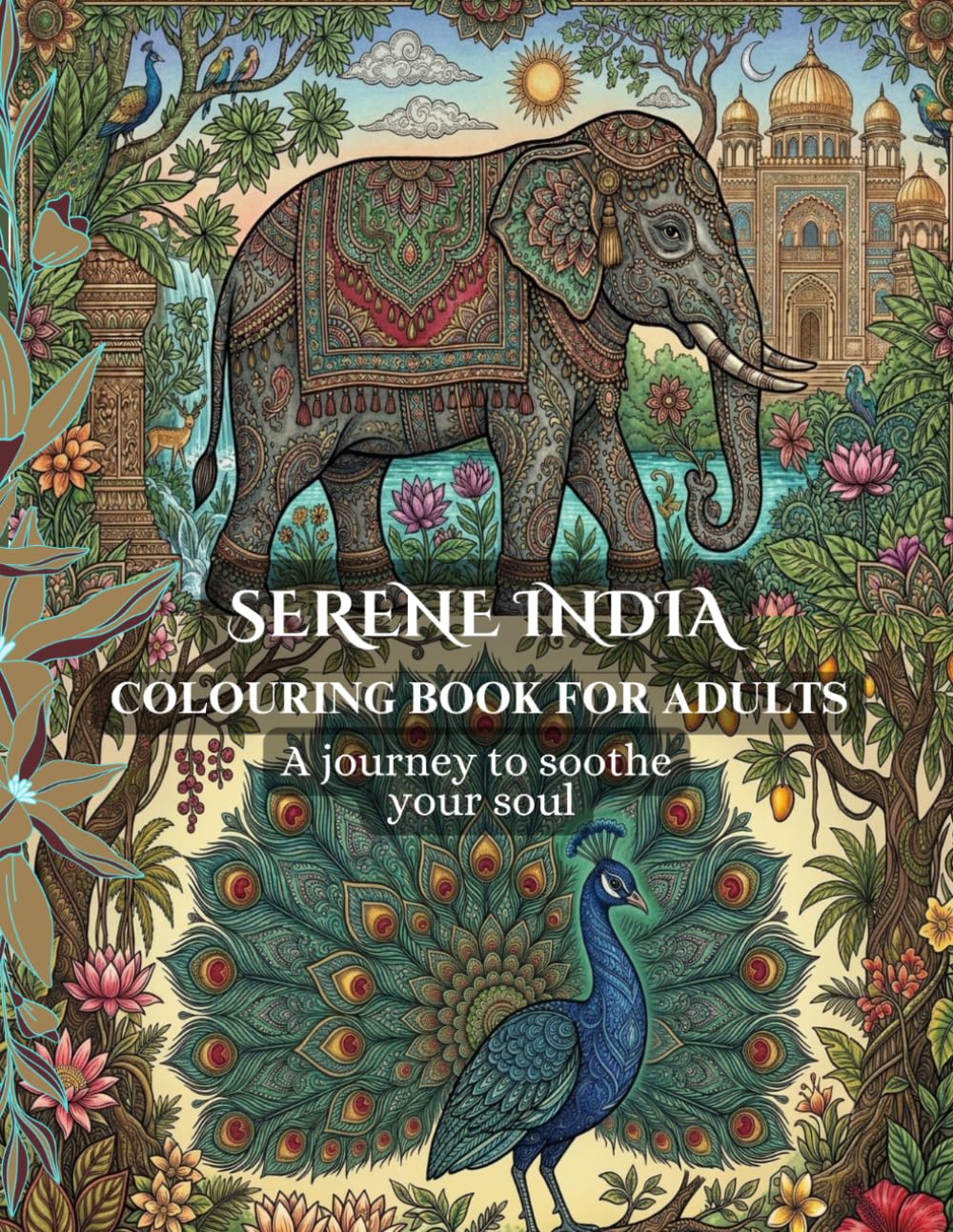 SERENE INDIA: COLOURING BOOK FOR ADULTS