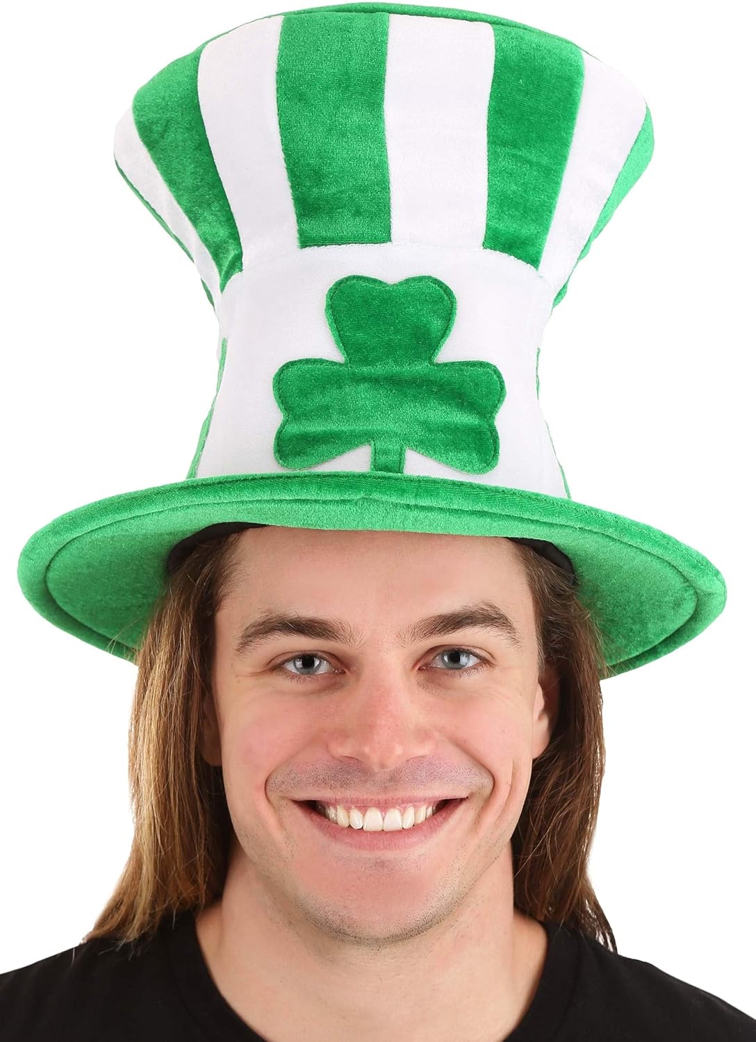 elope St. Patrick's Day Leprechaun Shamrock Hat for Adults with Hook & Loop Fastener - One Size Fits Most