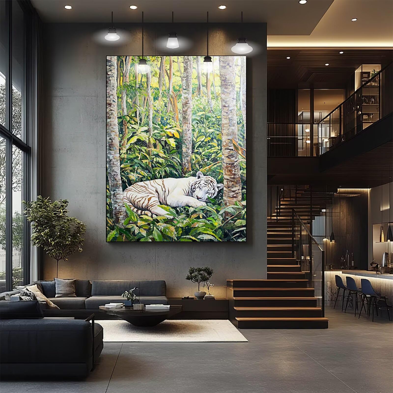 5D DIY diamentowe malowanie biały tygrys 80x110cm pełne wiertło diamentowe malowanie dorośli dzieci haft ścieg krzyżykowy malowanie według numeru zestaw zwierząt diamentowe zestawy artystyczne, do