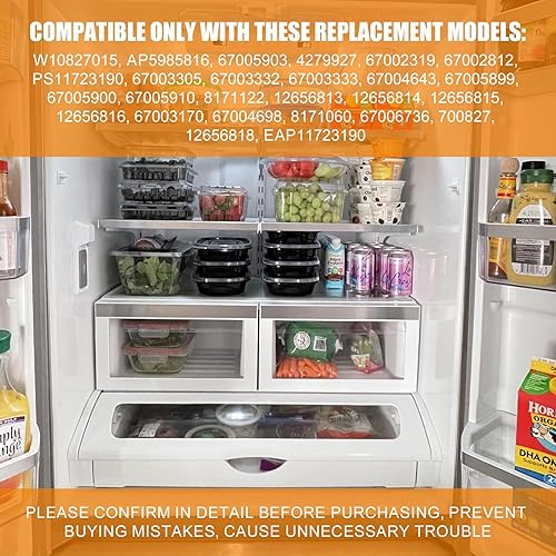 Miniatura 8 de W10827015 AP5985816 - Puerta de cajón de despensa para refrigerador compatible con kenmore, maytag, whirlpool, amana, Jenn-Air, KitchenAid, Ikea,