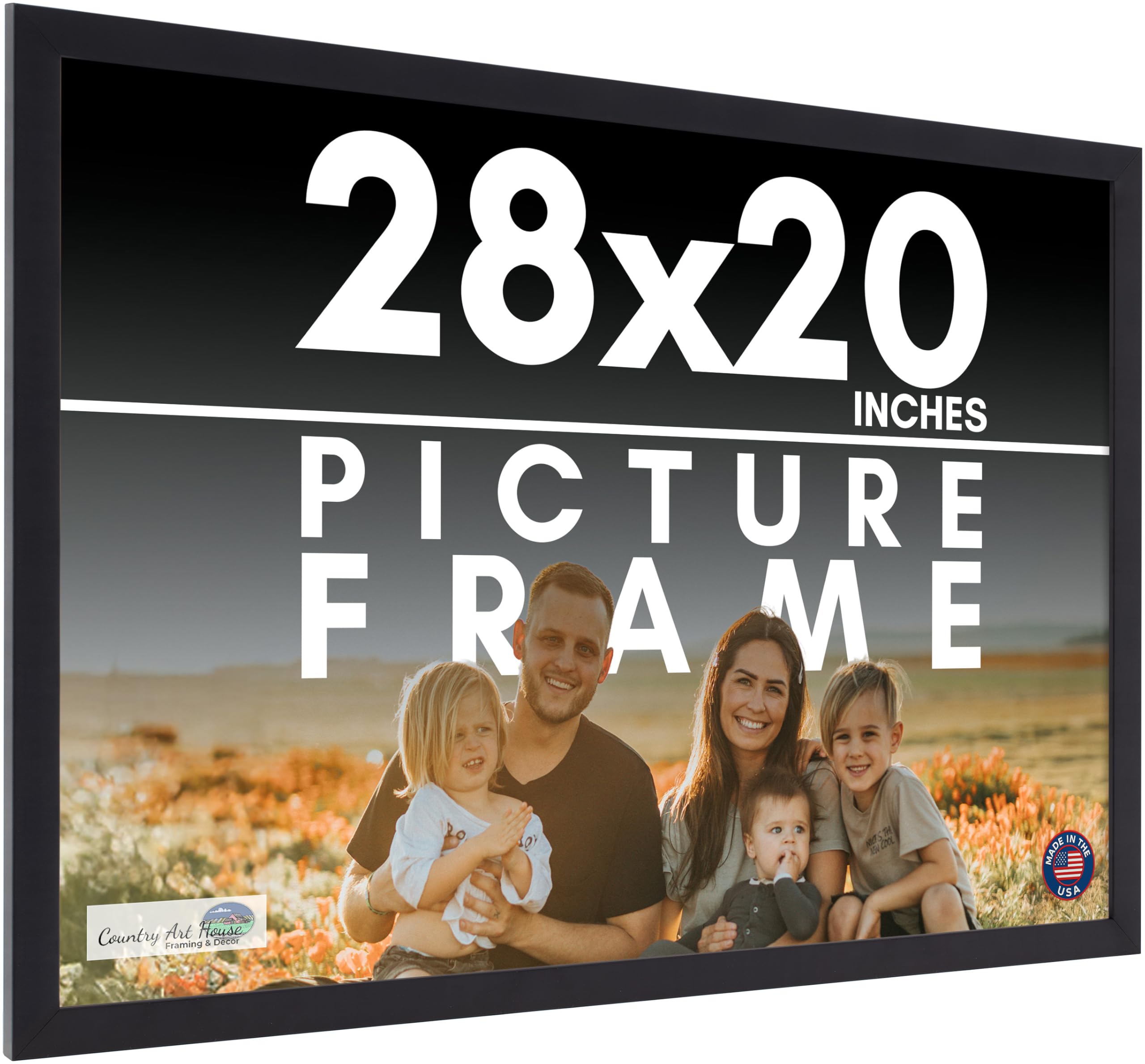 Amazon.co.jp: 28x20インチのフレームブラック写真フレーム - モダンな