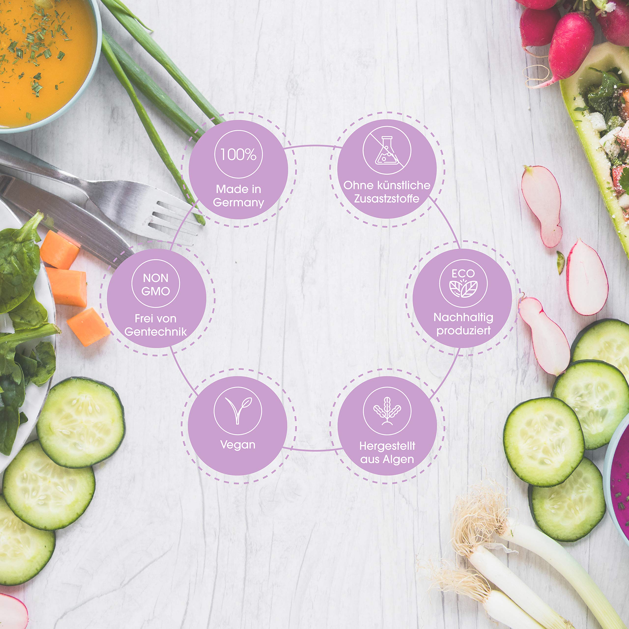 GRAVIDA Folsäure 800 µg VEGAN für Kinderwunsch, Schwangerschaft & Stillzeit - DHA EPA (Omega-3), Vitamin D & B12, 2-Monatspackung