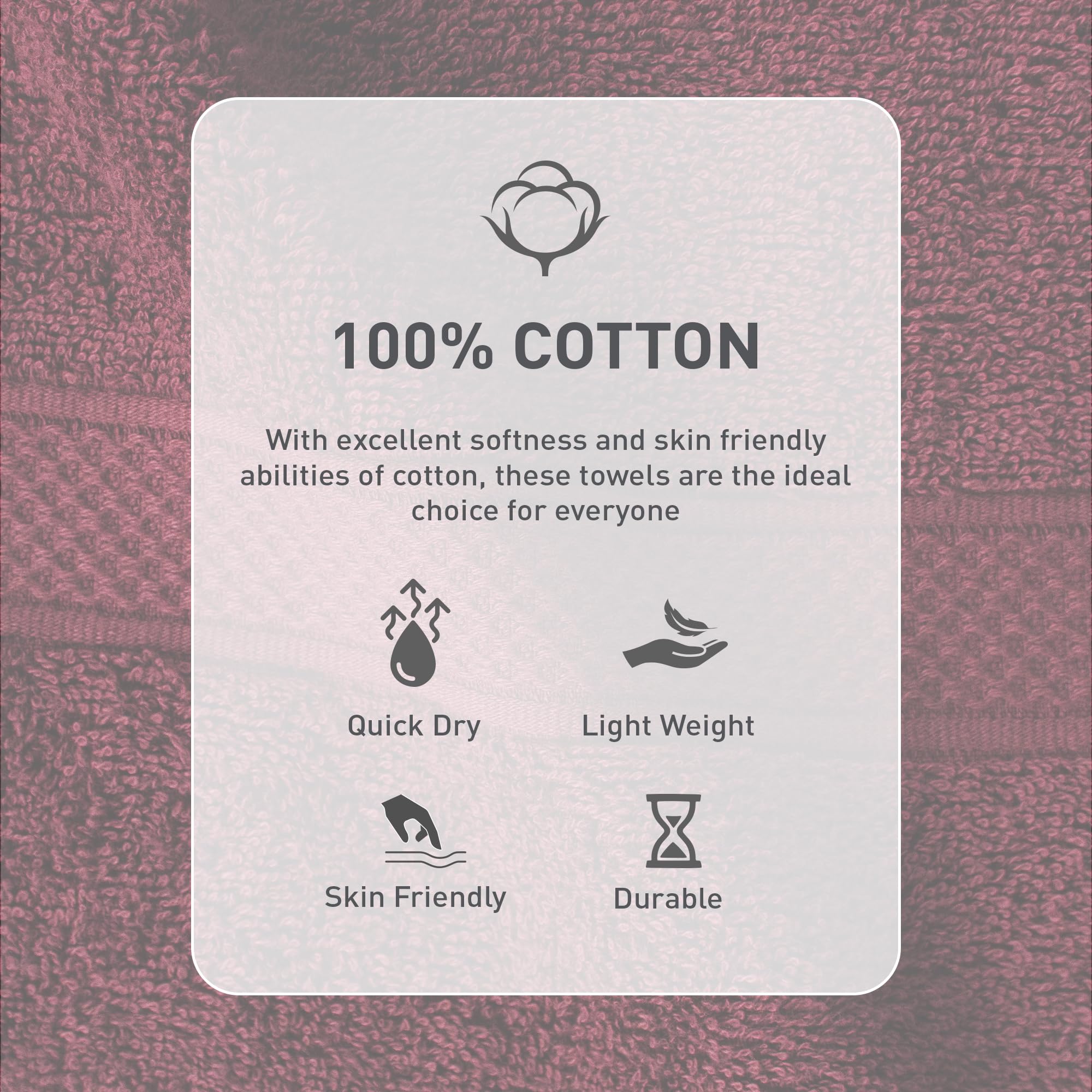 MYTRIDENT Wine Red Hand Towels - Luxurious Cotton -5 MYTRIDENT Wine Red Hand Towels - Luxurious Cotton -5