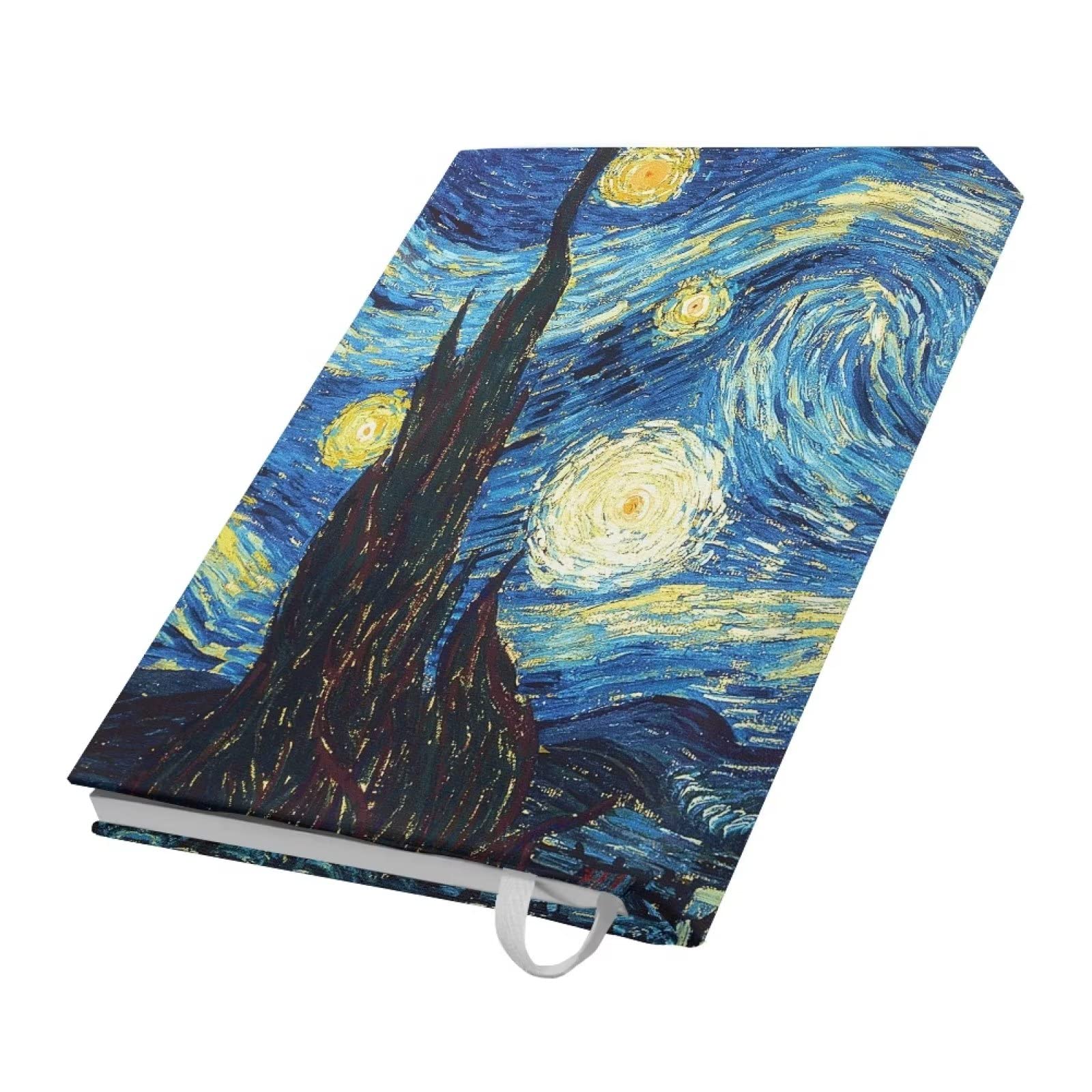 Boho rozciągliwe skarpety książkowe, pokrowce na książki do twardej okładki Van Gogha, pokrowiec na książkę, 25 x 28 cm, podręczniki w miękkiej okładce, ochraniacz na książki