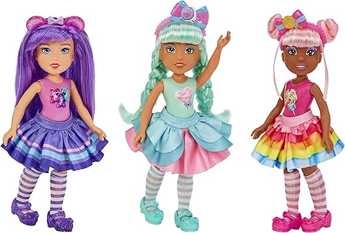 Miniatura 6 de MGA Entertainment Dream Bella Little Candy Princess Jaylen, muñeca perfumada de piruleta de 5.5 pulgadas con etiqueta Scratch 'N Sniff, cabello