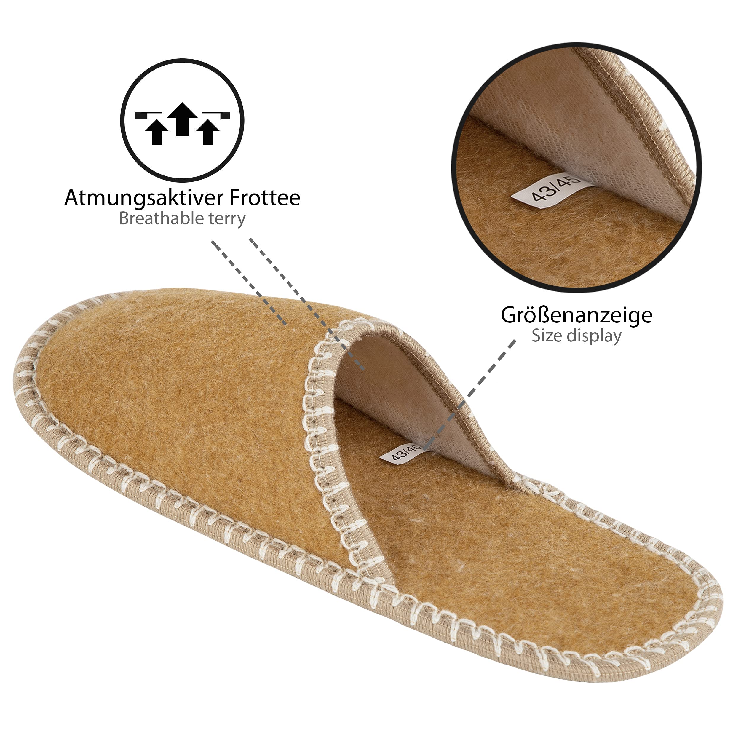 ONVAYA® Pantofole per ospiti in ABS
