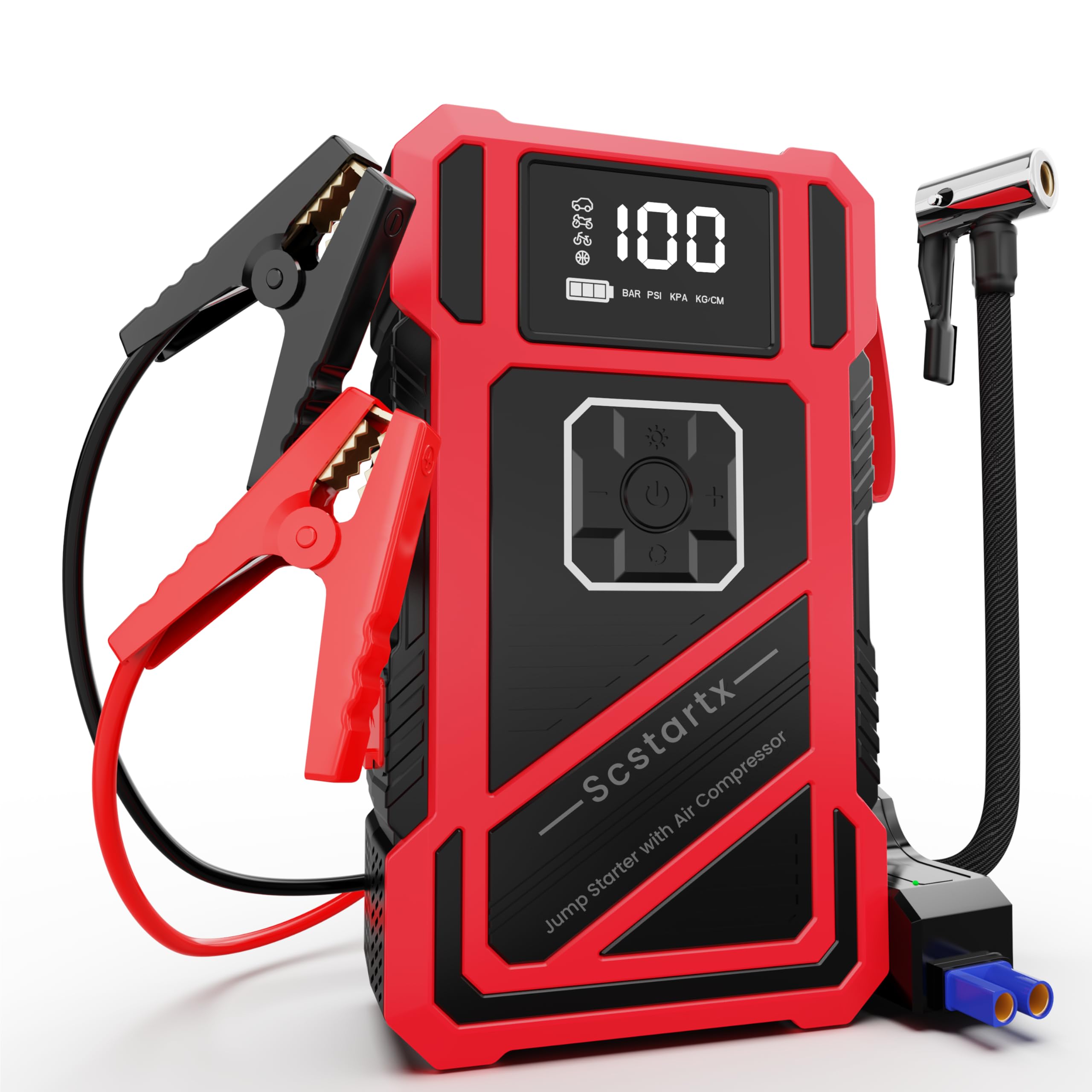 Amazon.com: Scstartx 3000A Peak Car Jump Starter with 150PSI Air