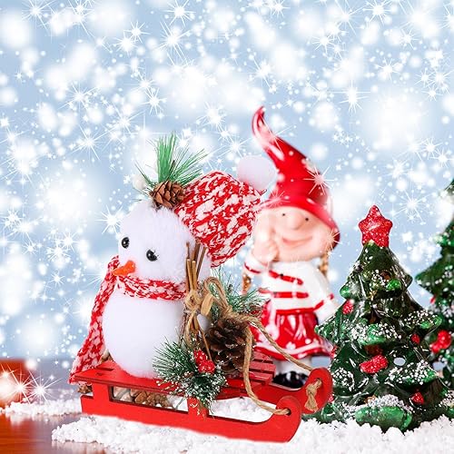 Miniatura 5 de Adornos de muñeco de nieve de Navidad, decoración de mesa rústica, centro de mesa, decoración de mesa, muñecos de muñeco de nieve de peluche, muñeco