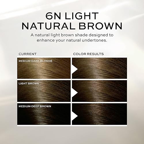 Miniatura 5 de John Frieda Color de espuma de precisión, marrón natural claro 6N, kit de color de cabello de cobertura completa, cobertura de canas