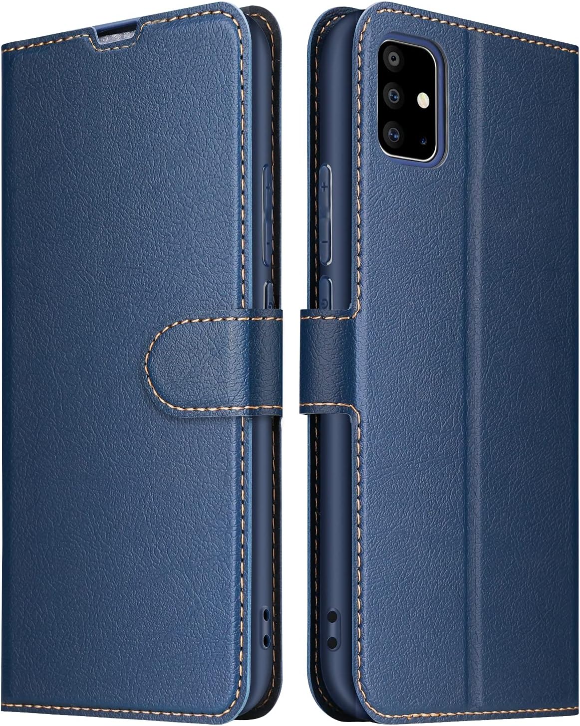 ELESNOW Case for Samsung Galaxy A71, Premium Leather Flip Phone Case