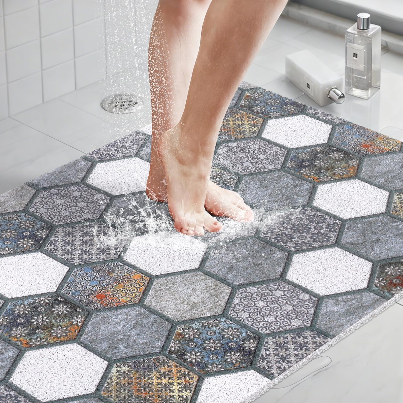 Mofonky Extra Large Loofah Shower Mat