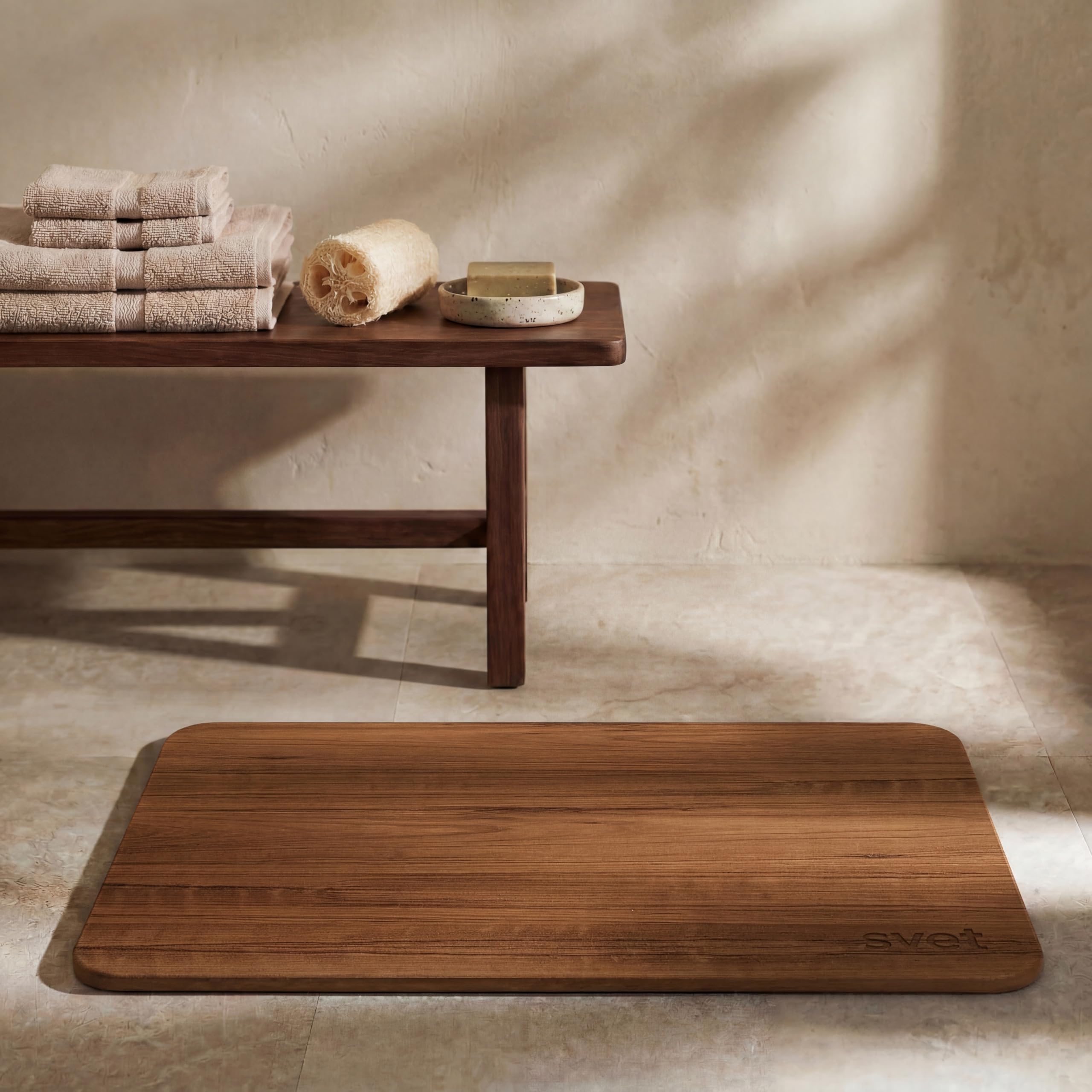 Svet - Alfombra Diatomita Baño - Secado Rápido y Ultra Absorbente, Antideslizante, Antibacteriana y Antihongos, Alfombrilla Baño Diatomita de Piedra. (Mármol Clásico) — view 18