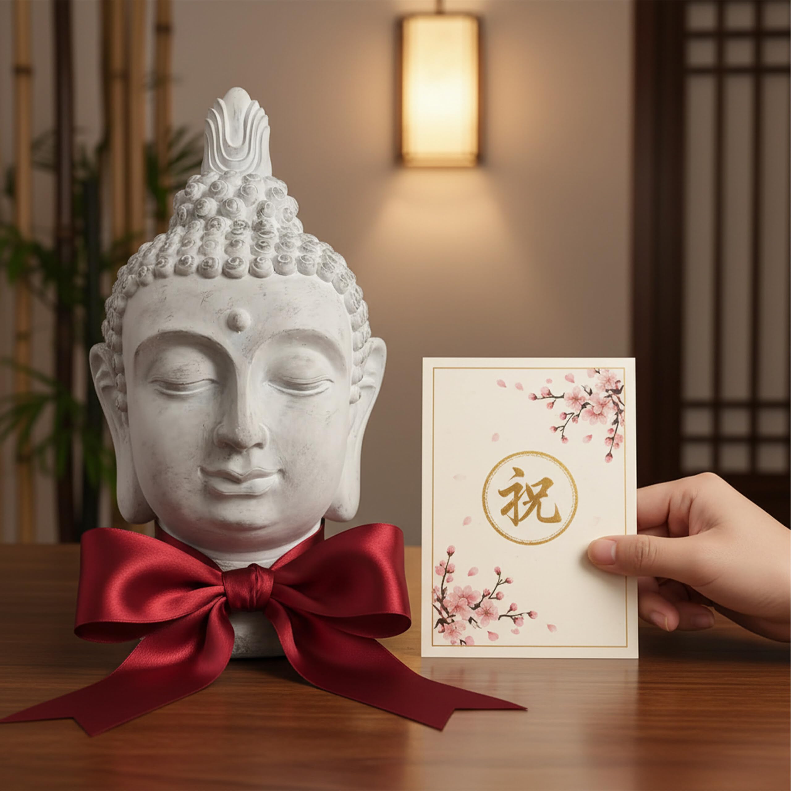 Relaxdays Cabeza de Buda XXL, decoración Zen Resistente a la Intemperie, 78x45x39 cm, Beige