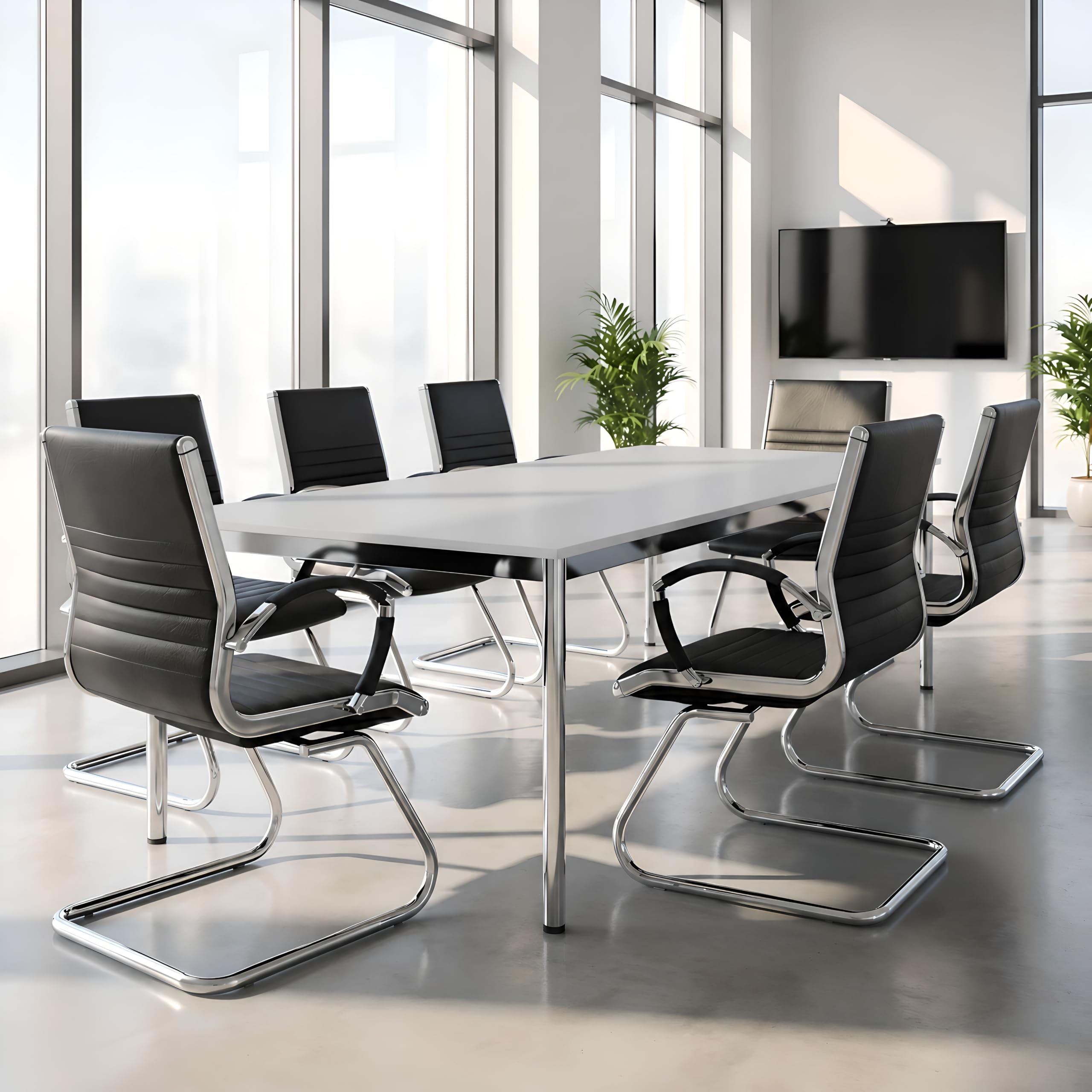 VERSEE Schreibtisch 200 x 100 cm Lichtgrau, stufenlos manuell höhenverstellbar 75,5–90 cm, bis 200 kg belastbar, SYSTEM8X, Made in Germany