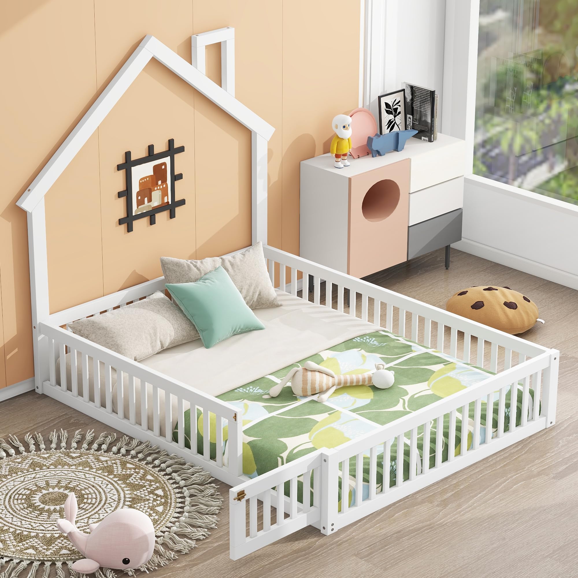 いとちゃんさま専用ベッド Amazon.com: JOUUQZ Funny Design Full Size House Platform Bed