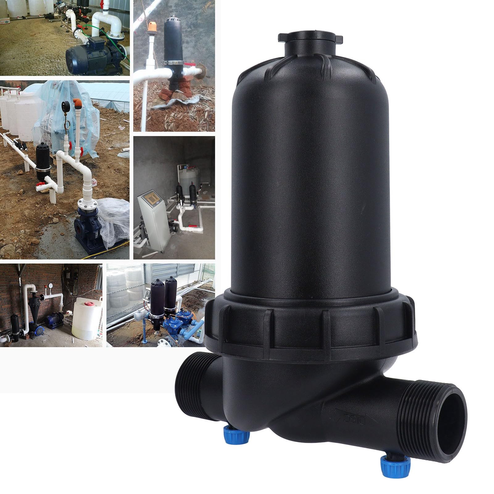Filtro per irrigazione a goccia tipo T, per giardinaggio e plastica con tecnologia micro spray, facile da pulire per sistemi a goccia e a spruzzo (filtro schermo da 1,5")