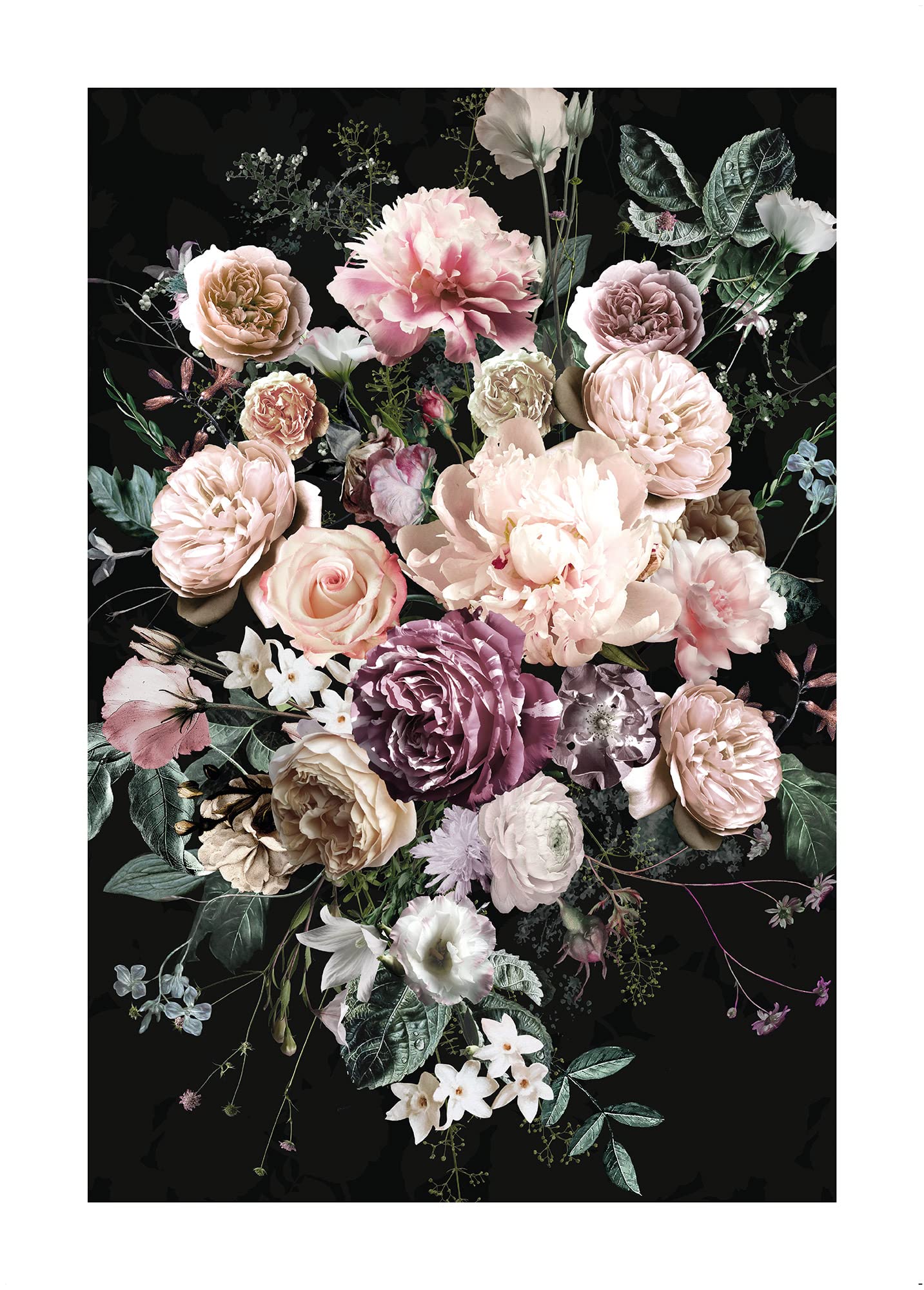 Toile 50x70 cm Komar Charming Bouquet, finition artistique premium Pure Boutique