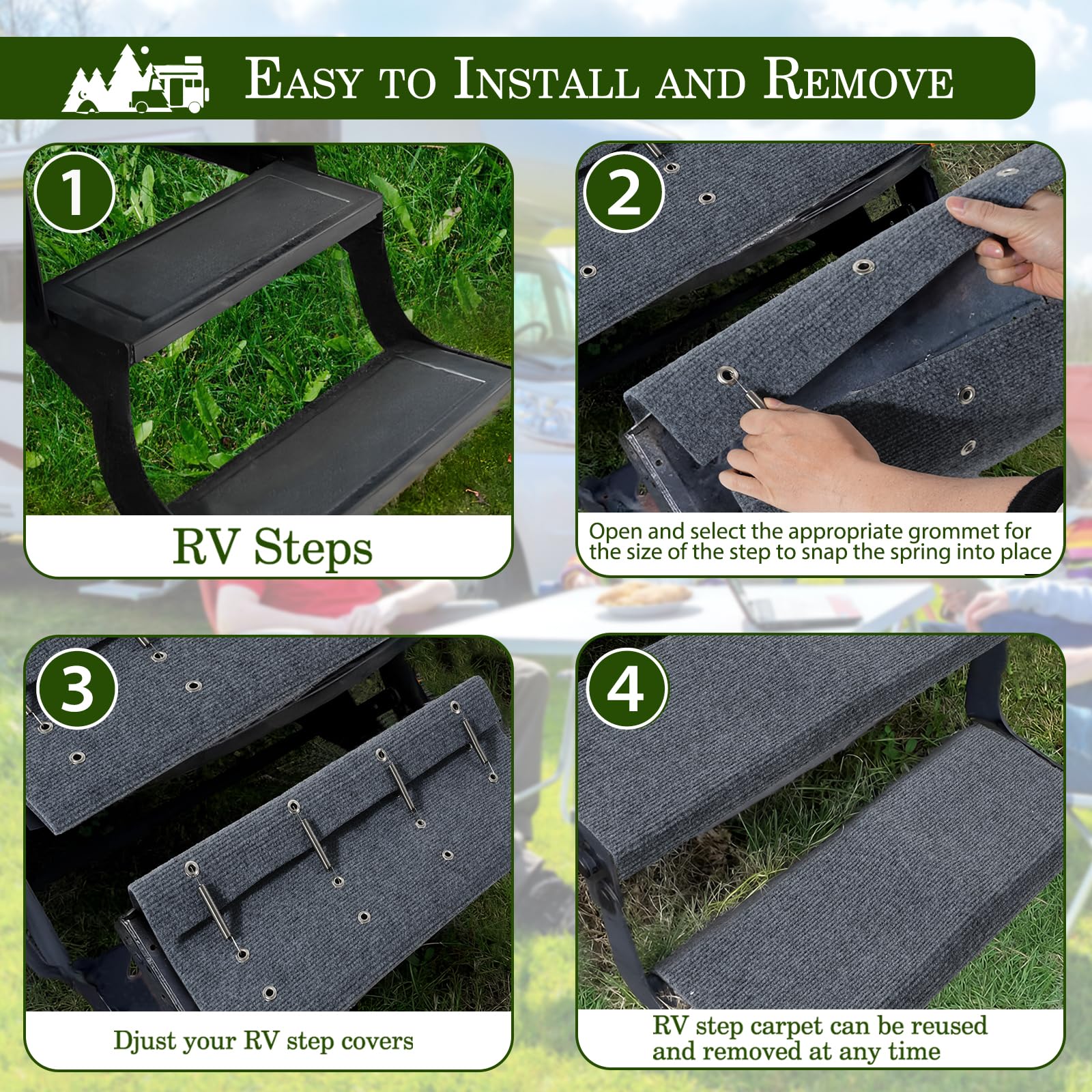 Snapklik.com : HOMEE RV Step Covers 3 Packs, Camper Step Covers 23 Inch ...