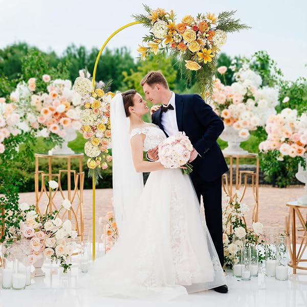 1,8M Soporte para Fondo De Arco De Boda Arco De Globos Metal Dorado Marco De Arcos De Boda para DecoracióN De Bodas Fiestas De CumpleañOs - 3