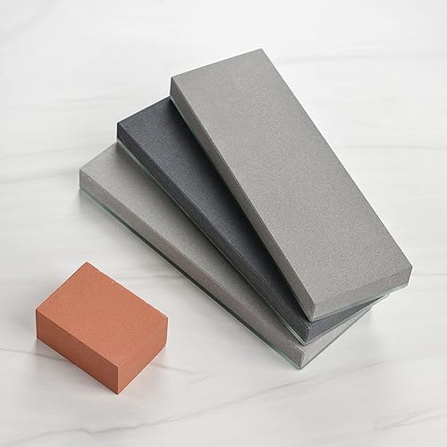 Miniatura 6 de Yaxell Kit de piedra de afilar de cristal, fabricado en Japón, juego de 5 piezas de piedras para afilar cuchillos