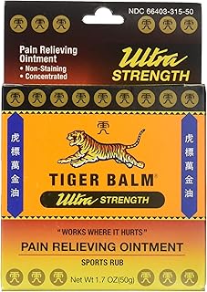 Tiger Balm Pain Relieving Ointment, Sports Ultra, 50g – Professional Size – Sports Rub Ultra Strength – Relief for Hand Arthritis Ultra – 6 Pack