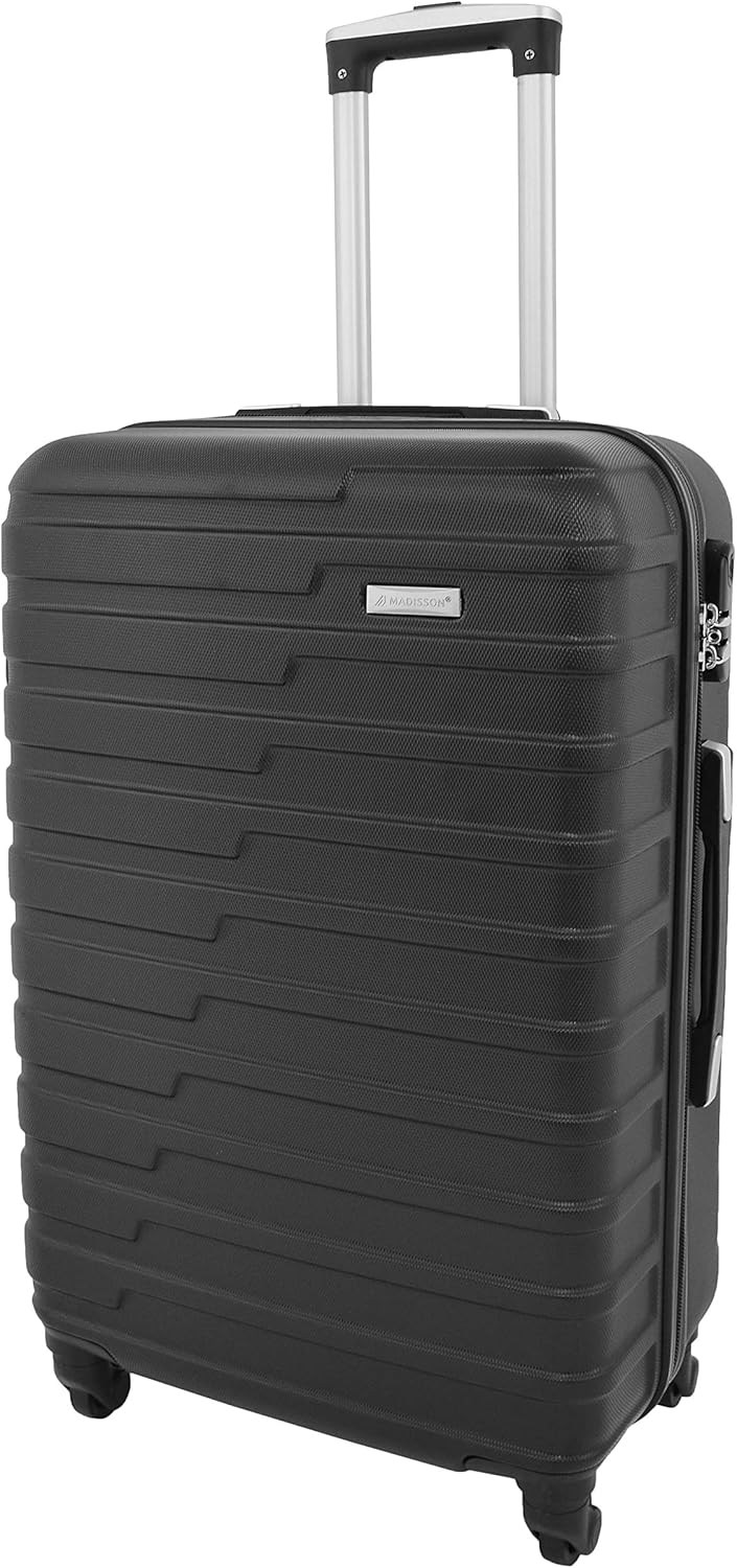 House Of Leather Medium Size Suitcase Hard Shell Four Wheel Luggage