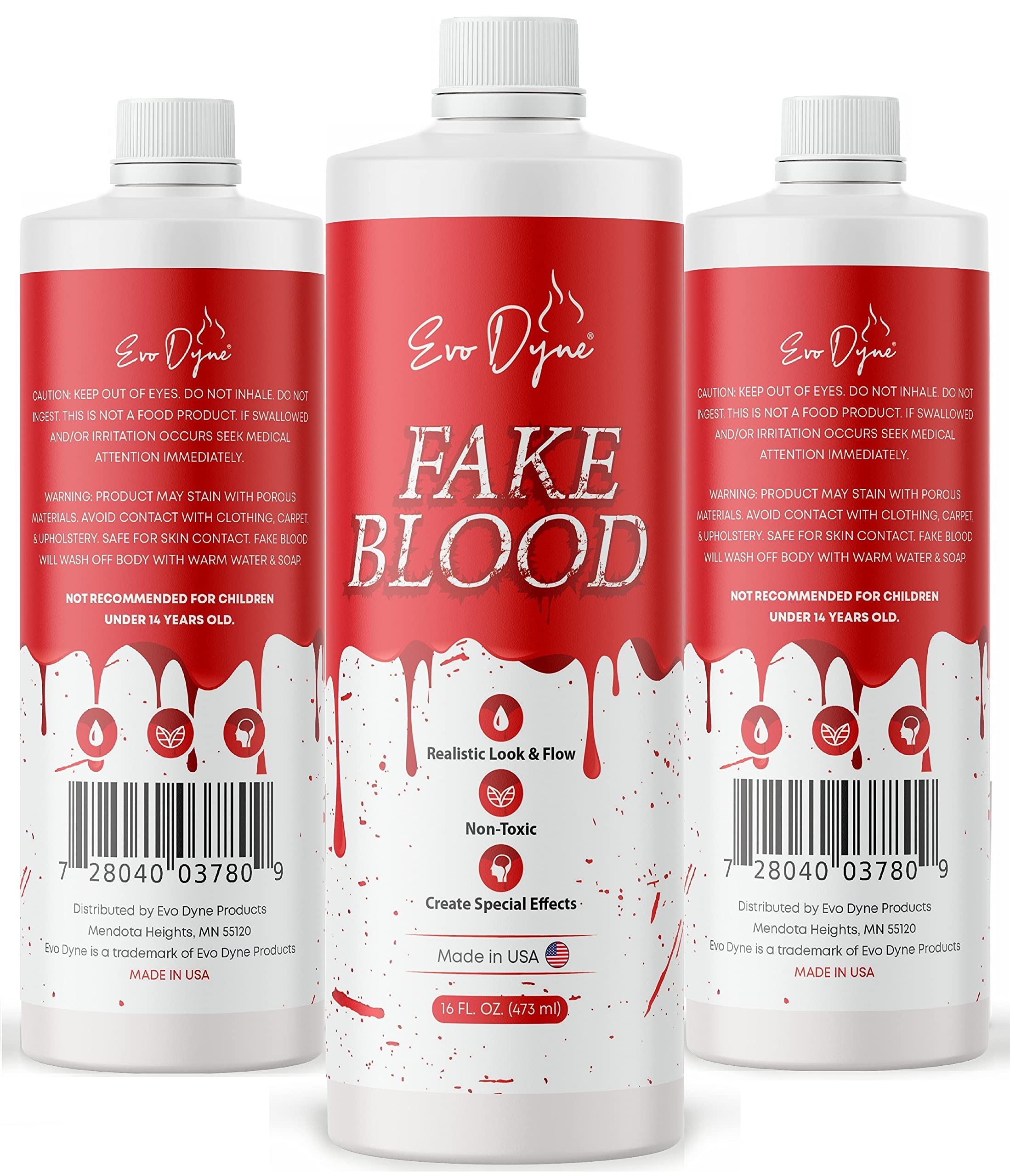Buy Evo Dyne Real Fake Blood (16 FL OZ), Made in USA Halloween