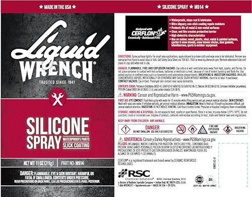 Miniatura 2 de Liquid Wrench M914-12PK Lubricante en aerosol de silicona 11 onzas, (caja de 12, el paquete puede variar)