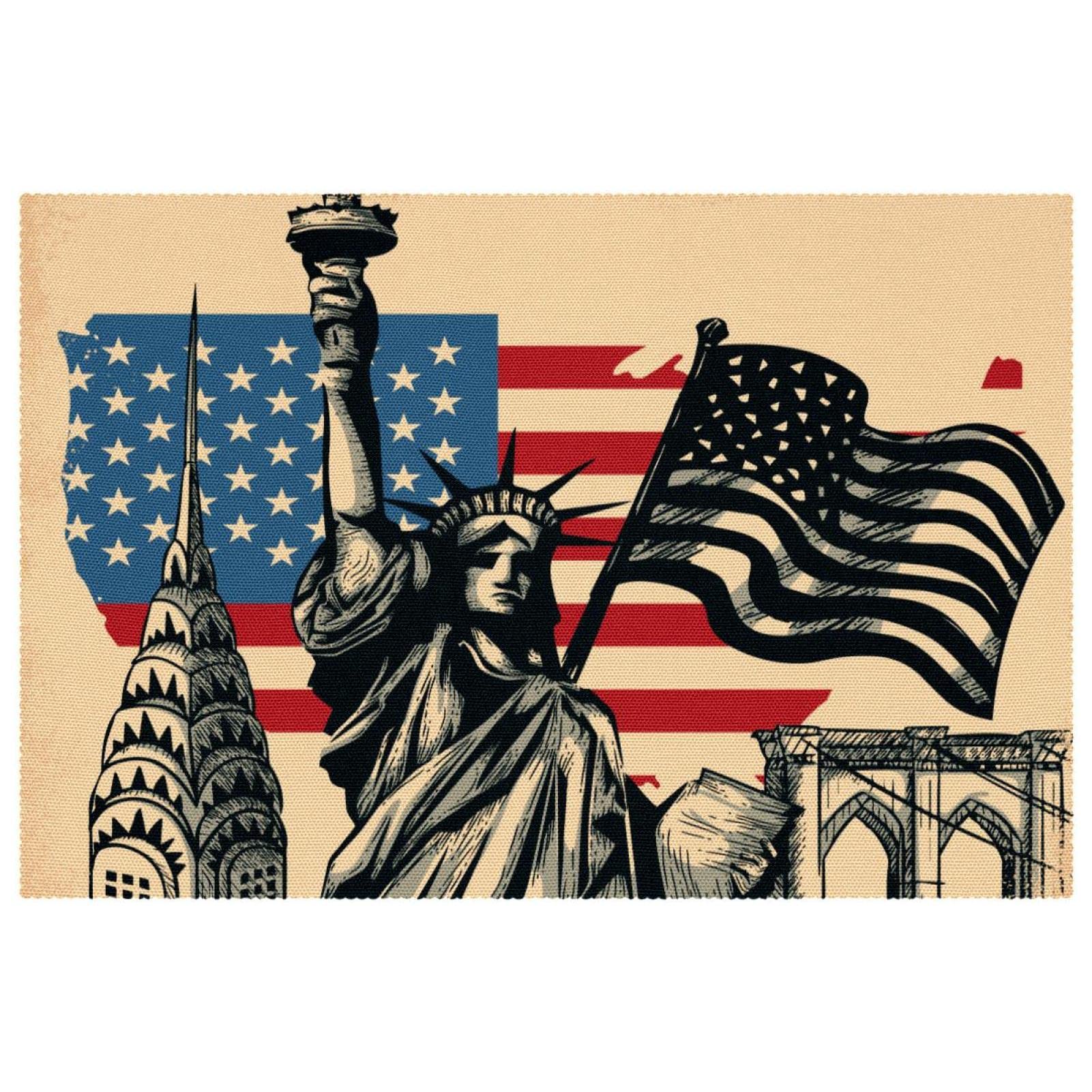 Sets de table anti-chaleur et anti-dérapant Statue de la Liberté