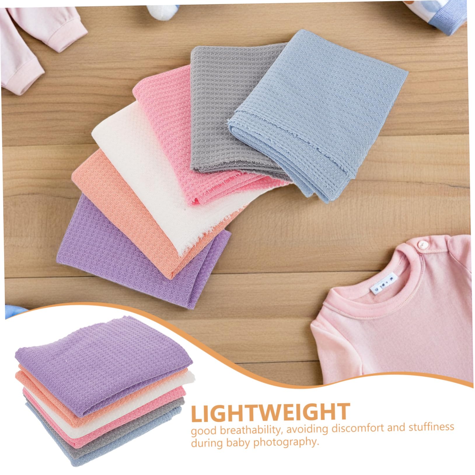 Toyvian 6 Piezas Paquete de para Fotografía de Recién Nacidos Funda Elástica Suave para Niñas Mantas Recibidoras para Sesiones de Fotos Infantiles para