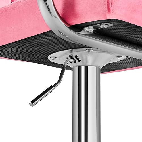 Miniatura 10 de Yaheetech Juego de 2 taburetes de bar de altura de mostrador giratorios de terciopelo para taburete de cocina, taburetes de bar de altura ajustable