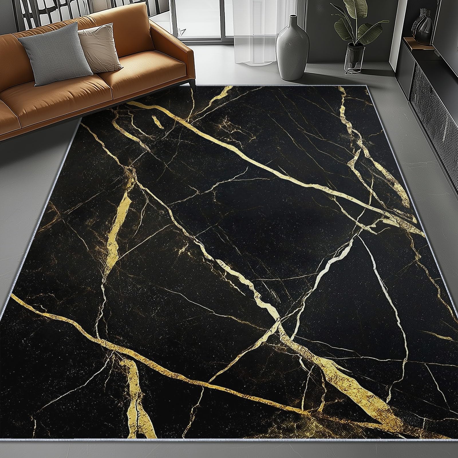 Tapis de salon lavable et doux 140 x 200 cm pour une ambiance cocooning