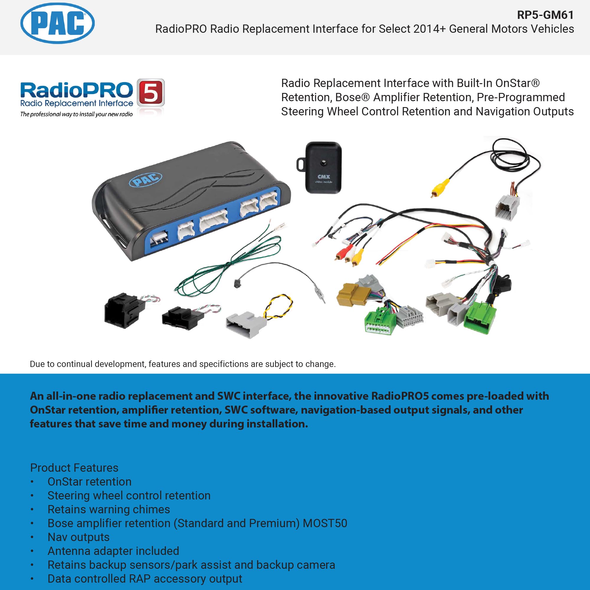 Amazon.com: PAC Radio Replacement Interface for Chevy & GMC